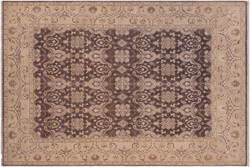 handmade Traditional Kafkaz Charcoal Beige Hand Knotted RECTANGLE 100% WOOL area rug 8 x 10